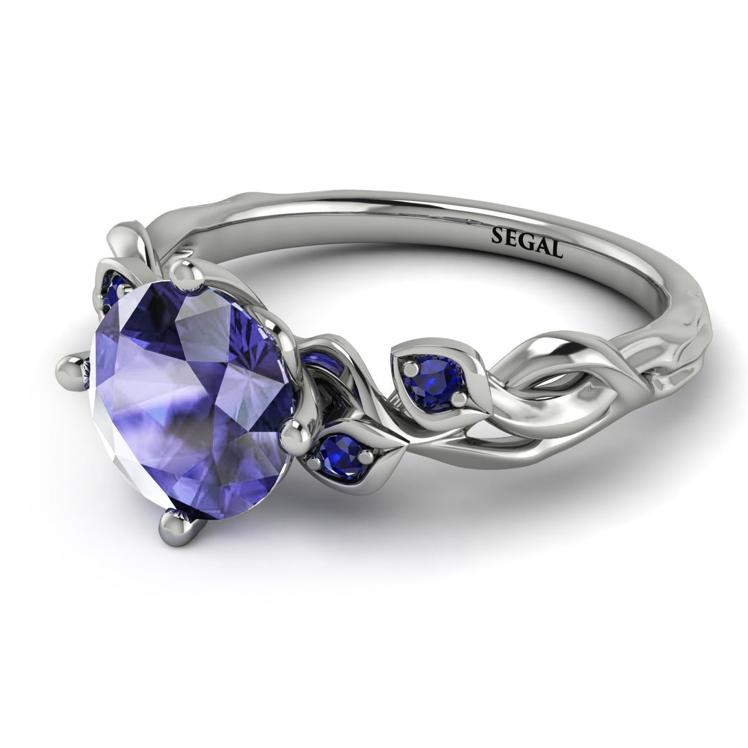 14K Gold Radiant Tanzanite Flower Harmony Ring - AutumnNo. 215