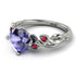 14K Gold Radiant Tanzanite Flower Harmony Ring - Autumn No. 212
