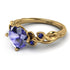 14K Gold Radiant Tanzanite Flower Harmony Ring - AutumnNo. 213