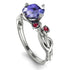 14K Gold Radiant Tanzanite Flower Harmony Ring - Autumn No. 212