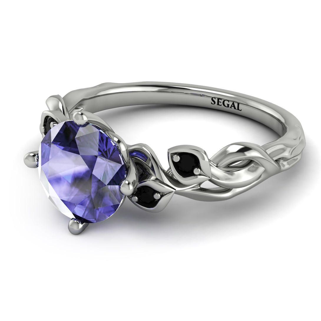 14K Gold Radiant Tanzanite Flower Harmony Ring - Autumn No. 209