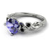 14K Gold Radiant Tanzanite Flower Harmony Ring - Autumn No. 209