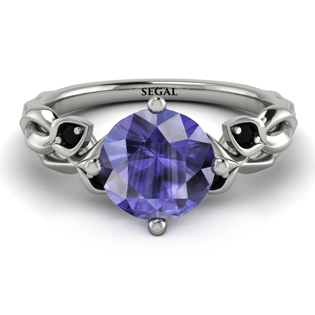 14K Gold Radiant Tanzanite Flower Harmony Ring - Autumn No. 209