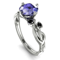 14K Gold Radiant Tanzanite Flower Harmony Ring - Autumn No. 209 image 1