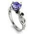 14K Gold Radiant Tanzanite Flower Harmony Ring - Autumn No. 209
