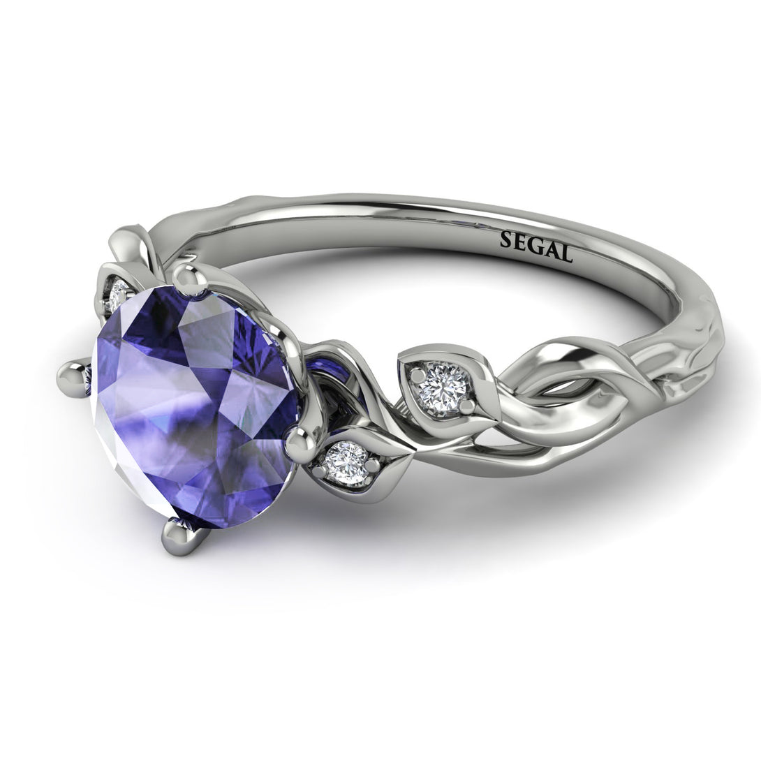 14K Gold Radiant Tanzanite Flower Harmony Ring - Autumn No. 203