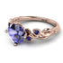 14K Gold Radiant Tanzanite Flower Harmony Ring - AutumnNo. 214 image 2