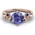 14K Gold Radiant Tanzanite Flower Harmony Ring - AutumnNo. 214