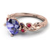14K Gold Radiant Tanzanite Flower Harmony Ring - Autumn No. 211
