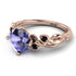 14K Gold Radiant Tanzanite Flower Harmony Ring - Autumn No. 208