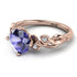 14K Gold Radiant Tanzanite Flower Harmony Ring - Autumn No. 202