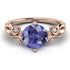 14K Gold Radiant Tanzanite Flower Harmony Ring - Autumn No. 202