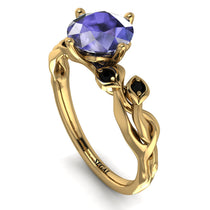 14K Gold Radiant Tanzanite Flower Harmony Ring - Autumn No. 207 image 1