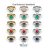 Bezel Diamond Bridal Set - Emerson No. 16