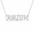 KRISH name necklace in solid 14K White Gold, handmade in Los Angeles