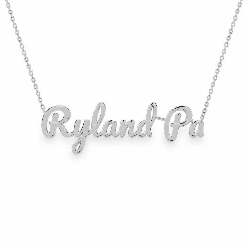 Gold Name Necklace – Ryland Pa | 14K Solid Gold