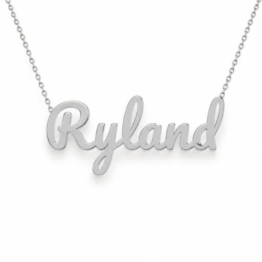 Gold Name Necklace – Ryland | 14K Solid Gold
