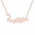 حصة name necklace in solid 14K Rose Gold, handmade in Los Angeles