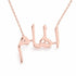 الهام name necklace in solid 14K Rose Gold, handmade in Los Angeles