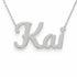 Kai name necklace in solid 14K White Gold, handmade in Los Angeles