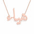 هياء name necklace in solid 14K Rose Gold, handmade in Los Angeles