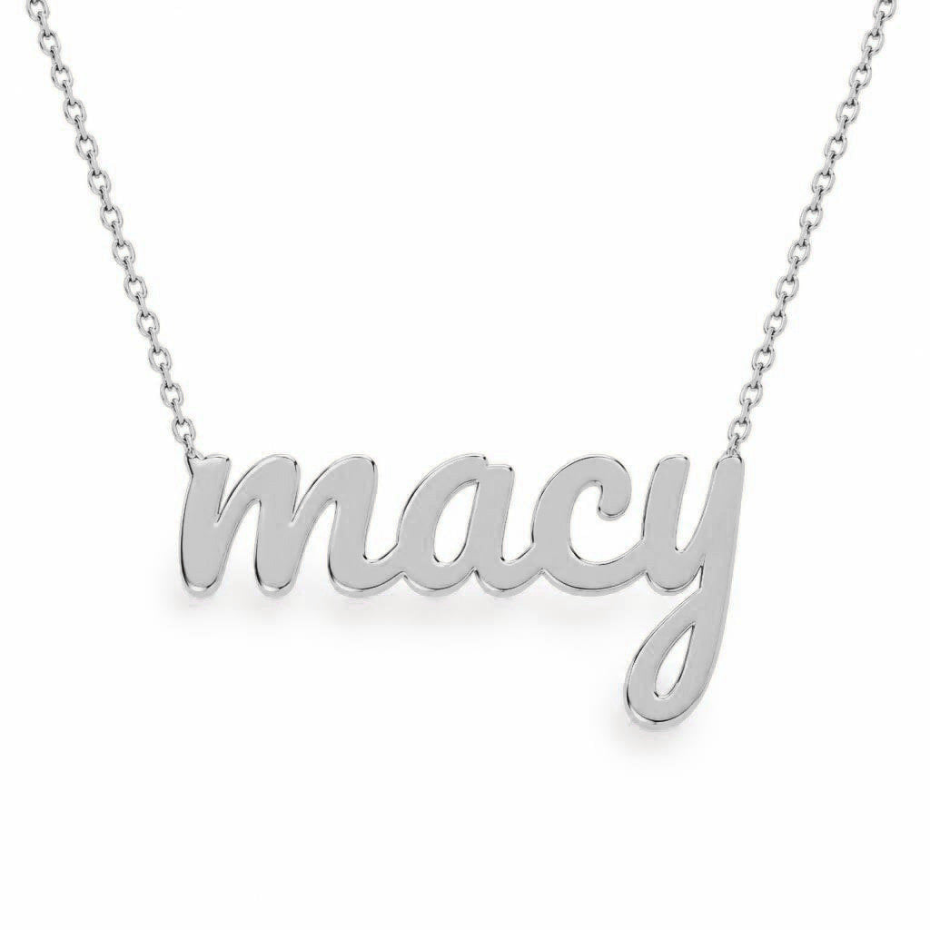 Gold Name Necklace – Macy | 14K Solid Gold