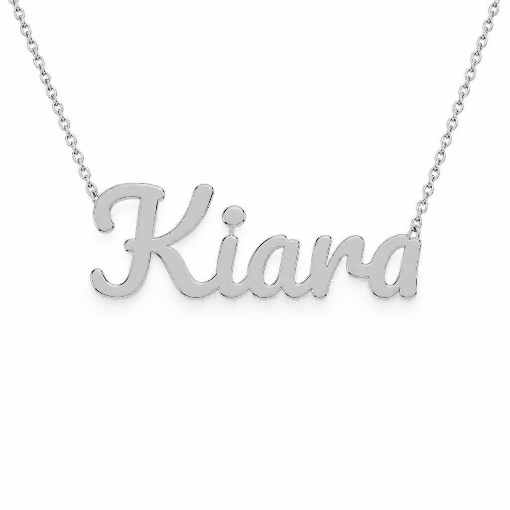 Gold Name Necklace – Kiara | 14K Solid Gold