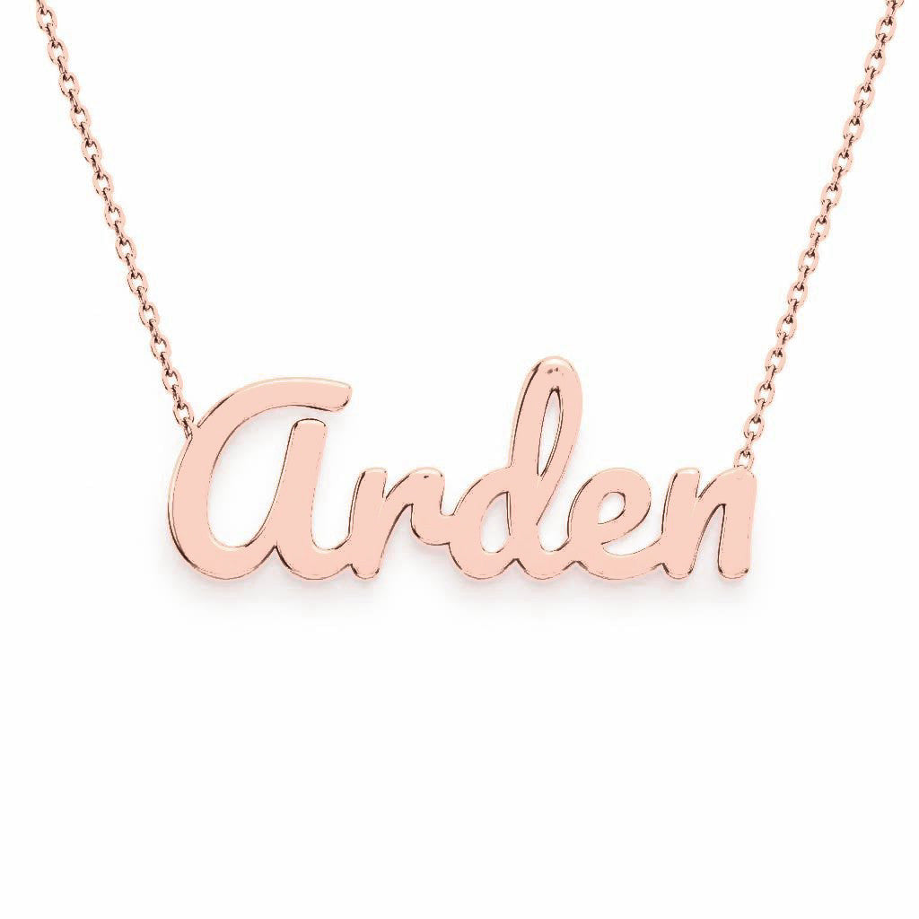 Gold Name Necklace – Arden | 14K Solid Gold