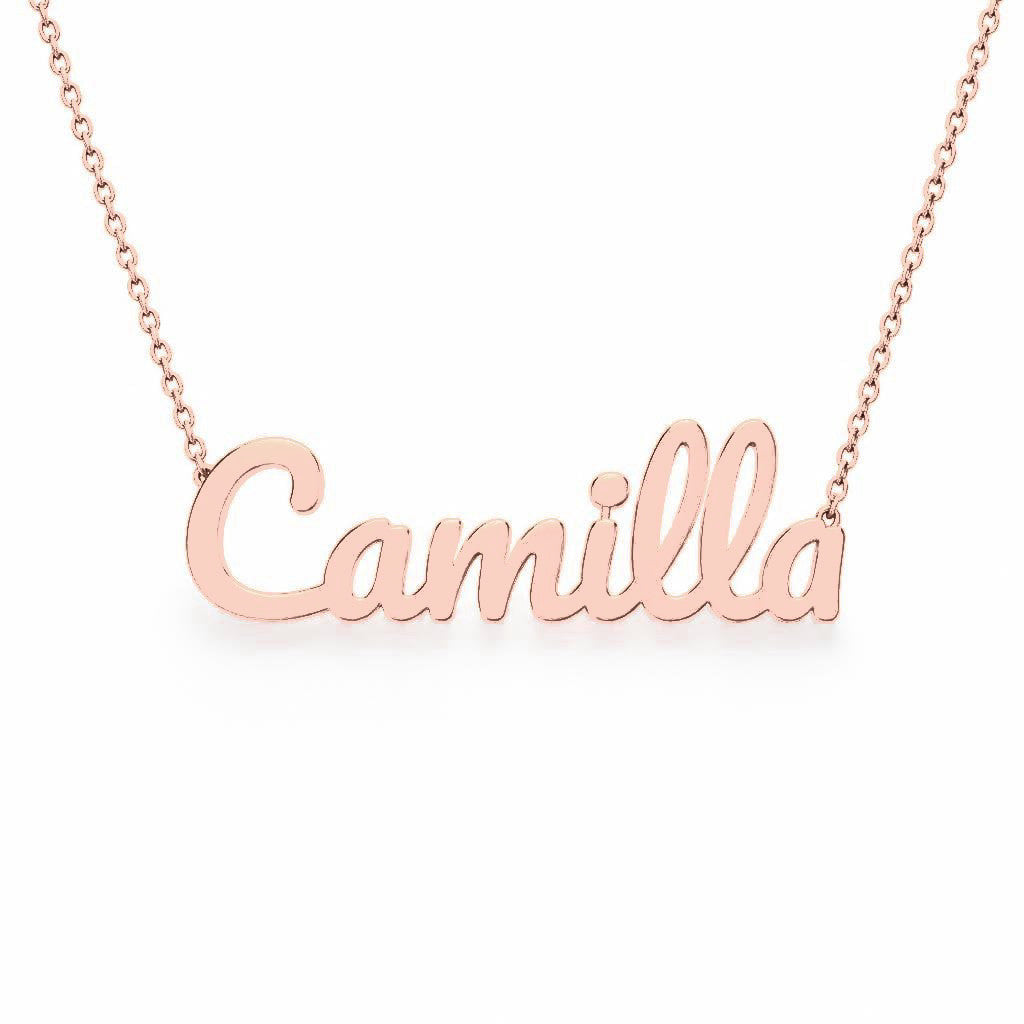 Gold Name Necklace – Camilla | 14K Solid Gold