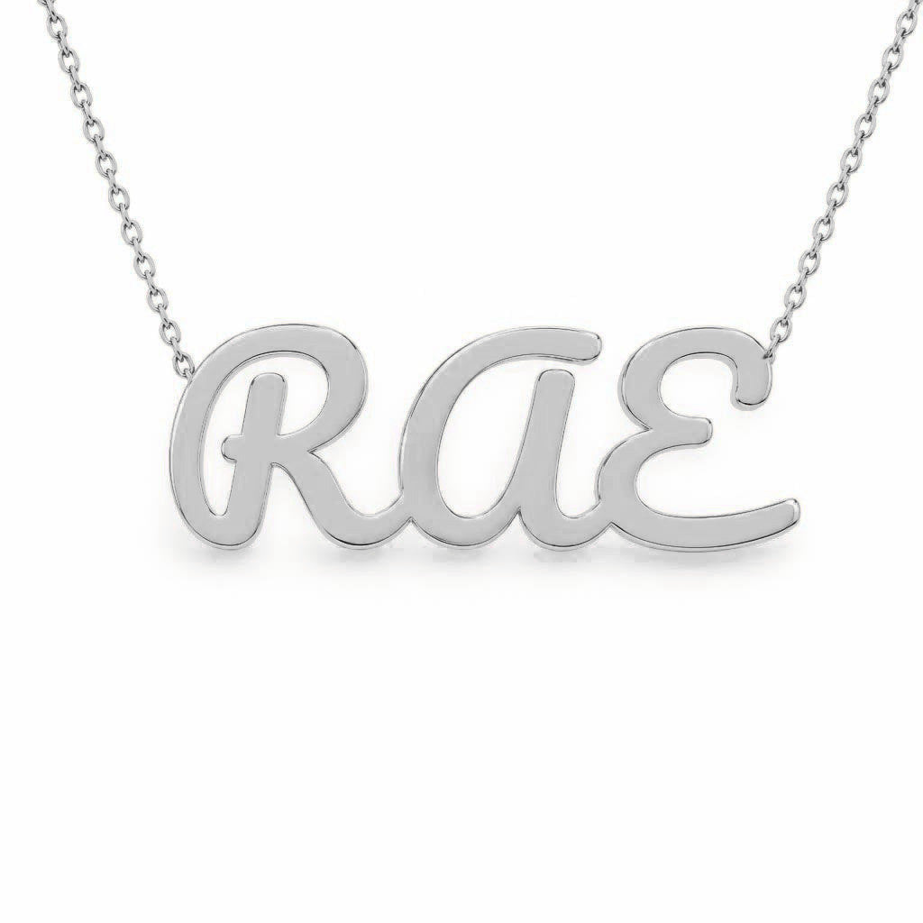 Gold Name Necklace – RAE | 14K Solid Gold