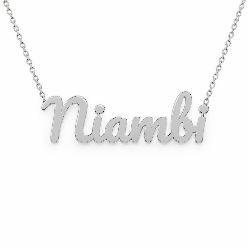 Gold Name Necklace – Niambi | 14K Solid Gold