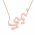 نيمبي name necklace in solid 14K Rose Gold, handmade in Los Angeles