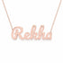 Gold Name Necklace – Rekha | 14K Solid Gold