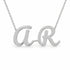 Gold Name Necklace – A R | 14K Solid Gold