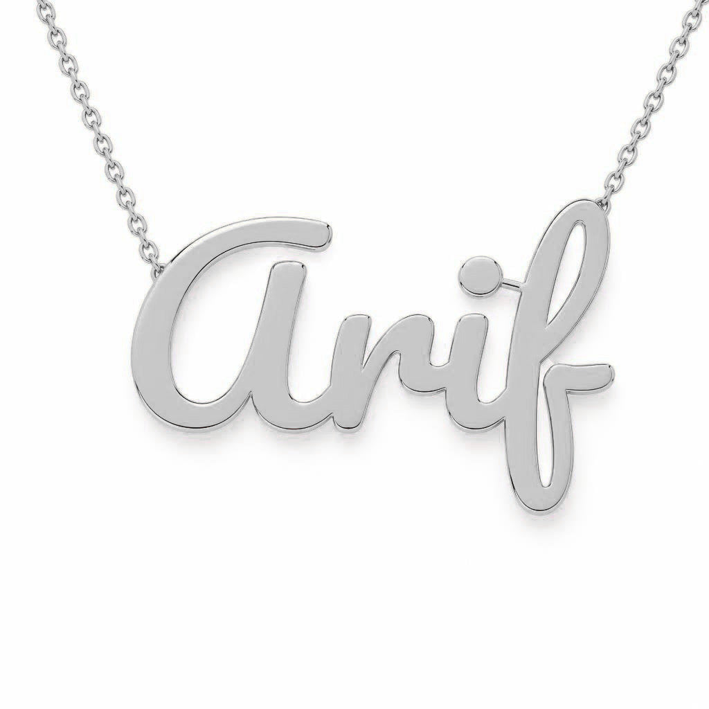 Gold Name Necklace – Arif | 14K Solid Gold