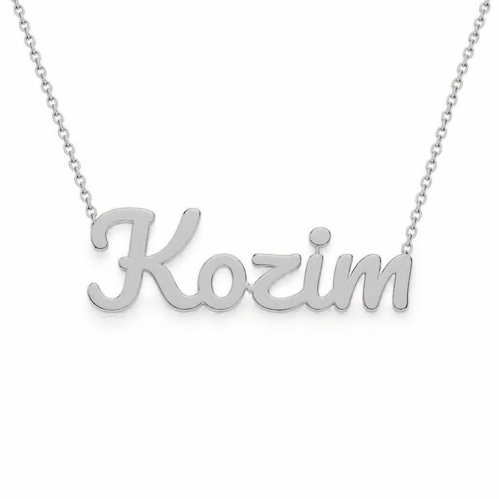 Gold Name Necklace – Kozim | 14K Solid Gold