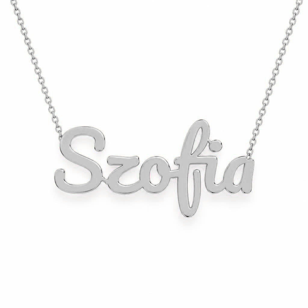 Gold Name Necklace – Szofia | 14K Solid Gold