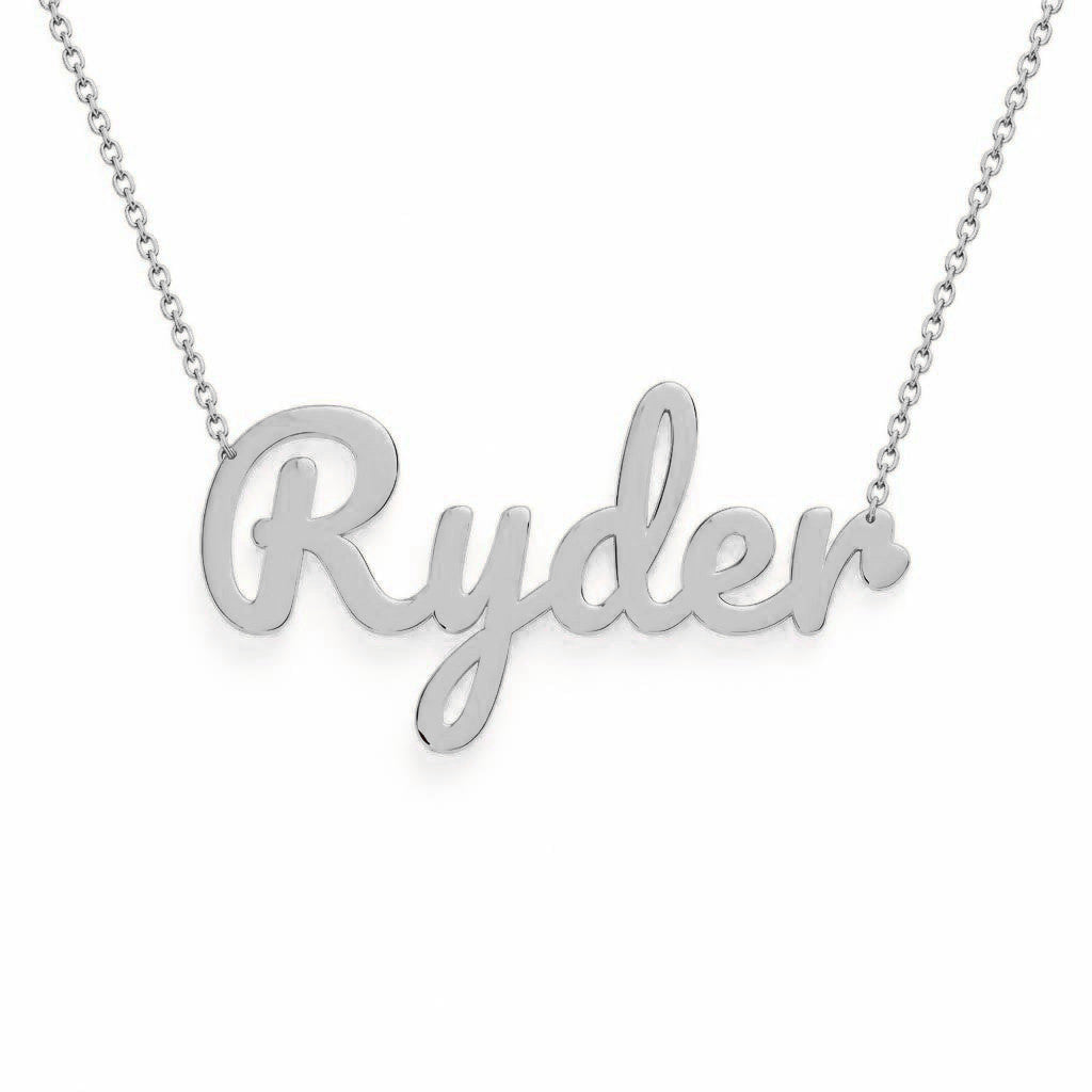 Gold Name Necklace – Ryder | 14K Solid Gold