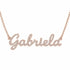 Diamond Gold Name Necklace - Gabriela