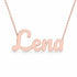 Lena name necklace in solid 14K Rose Gold, handmade in Los Angeles