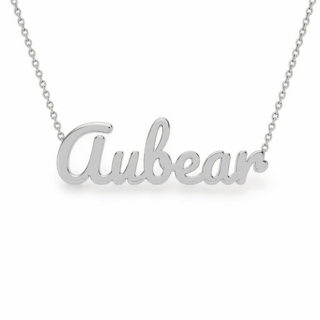Gold Name Necklace – Aubear | 14K Solid Gold