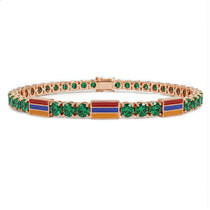 Emerald Tennis Bracelet with Armenia Flag no. 5 image 1