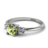 Classic Three Stone Peridot Engagement Ring - Valentina No. 703 image 3