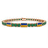 Emerald Tennis Bracelet with Ukraine Flag no. 5