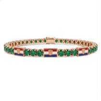 Emerald Tennis Bracelet with Croatia Flag no. 5 image 1