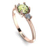 Classic Three Stone Peridot Engagement Ring - Valentina No. 702