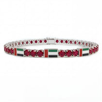 Ruby Tennis Bracelet with United Arab Emirates Flag no. 12 image 1