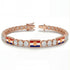 Diamond Tennis Bracelet with Croatia Flag no. 2