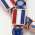 Sapphire Tennis Bracelet with Netherlands Flag no. 14
