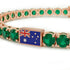 Emerald Tennis Bracelet with Australia Flag no. 5